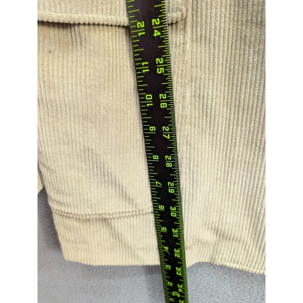 Brookford Corduroy Blazer Jacket Mens Size 44L Faux Suede Elbow Patch Tan Vtg